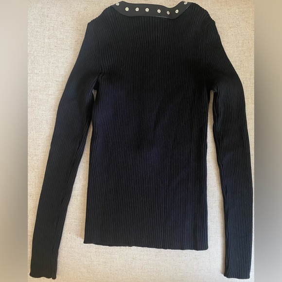 Rare vintage Celine black ribbed wool sweater size S - Picture 3 of 4